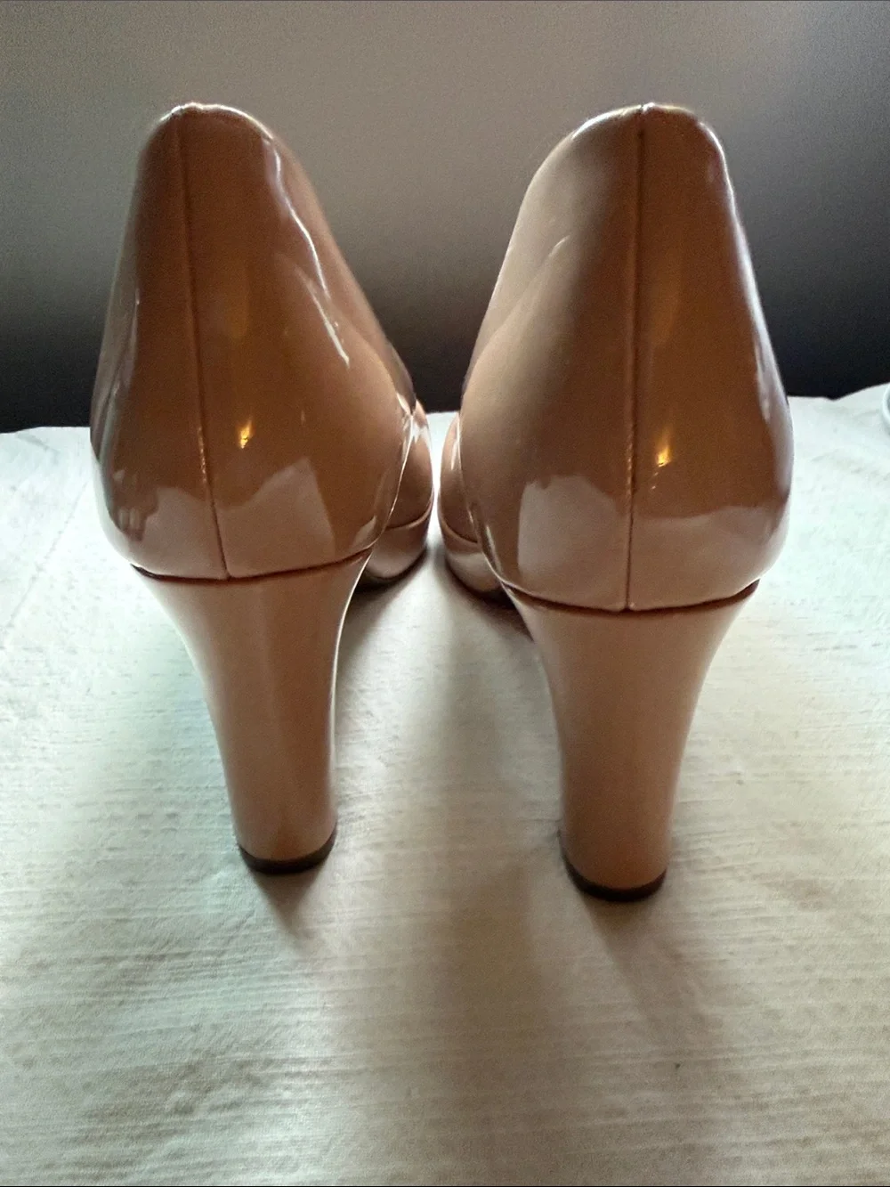 Anne Klein Iflex Women's Nude Patent Pointed-Toe Pumps NWOT